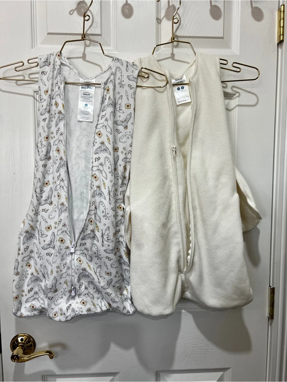 Lot of 2 Halo Sleep Sack Swaddle Size 3-6 Months Baby Fleece & Cotton